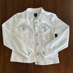 J. Crew Factory White Button Up Denim Jean Jacket Size XS